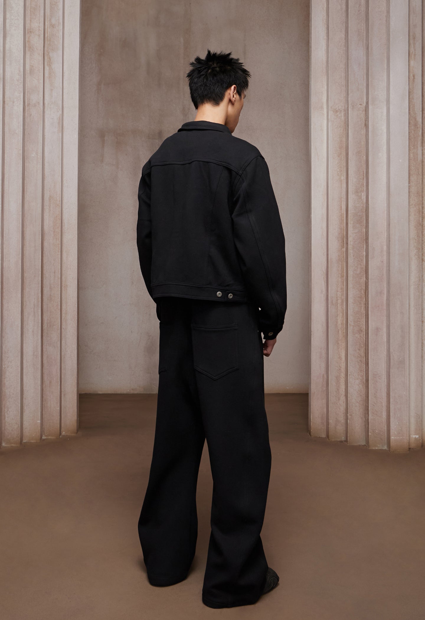 Essential|Wool-Blend Long Button Fly Sweatpants