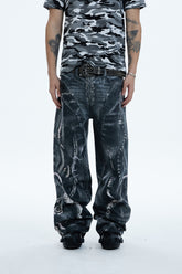 VENOM Alien Pipeline Waxed Print Pants