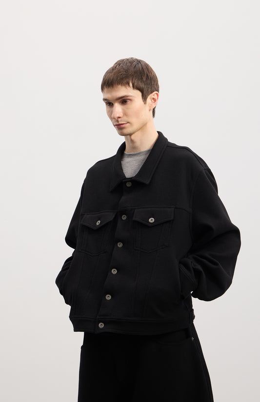 Essential | Wool-Blend Boxy Cropped Jacket