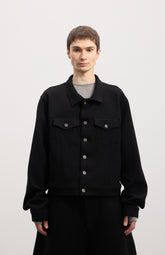 Essential | Wool-Blend Boxy Cropped Jacket