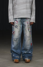 Y2K Cartoon Pendants Print Pants