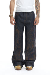 Serpent Weave Raw Denim Logger Pants