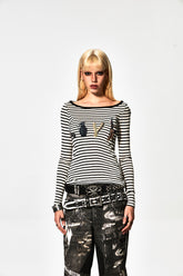 "LOVE" Stripped Long Sleeves
