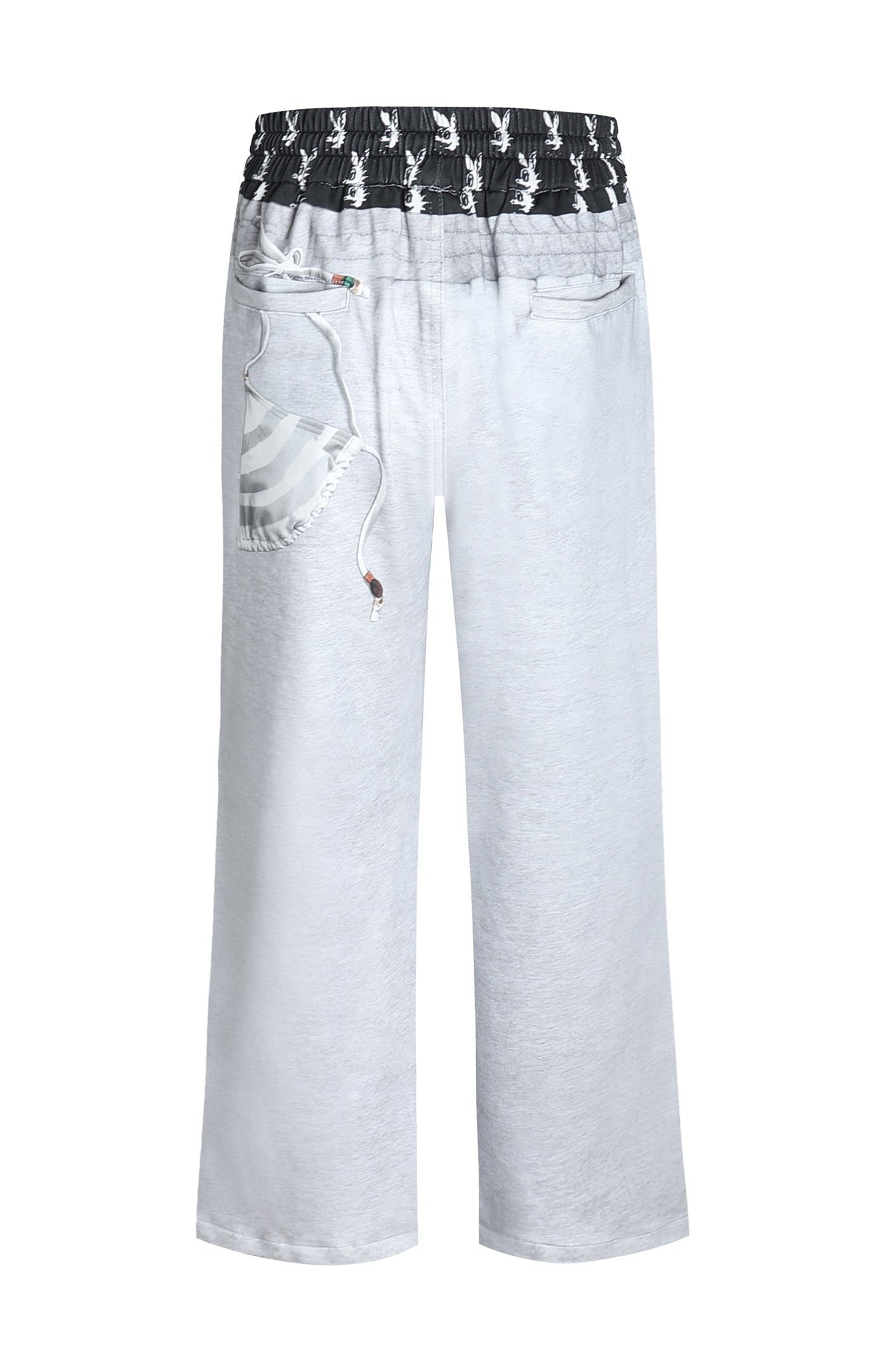 PLAY “D”oy Double-Waist Bikini&Doll Charm Graphic Cotton Baggy Pants