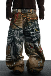 All-Over Print Bead Chain Pants