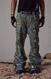 Gems Rotten Distressed Flared Jeans