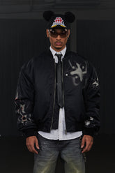 Graffiti Bulldog Bomber Jacket