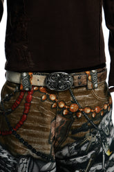 Brown Horse Hair Honeysuckle Belt