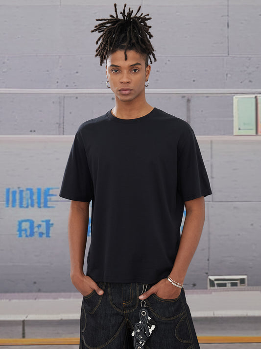 Tattoo Script Modal&Mulberry Silk Cooling T-Shirt