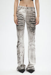 Ink-Flow Floral Slim Stacked Bootcut Jeans