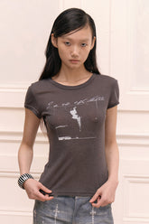 Retro Lady Print T-shirt