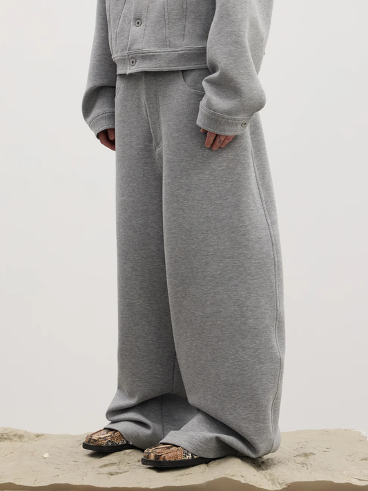 Essential | Curved Blade Wool Baggy Sweatpants
