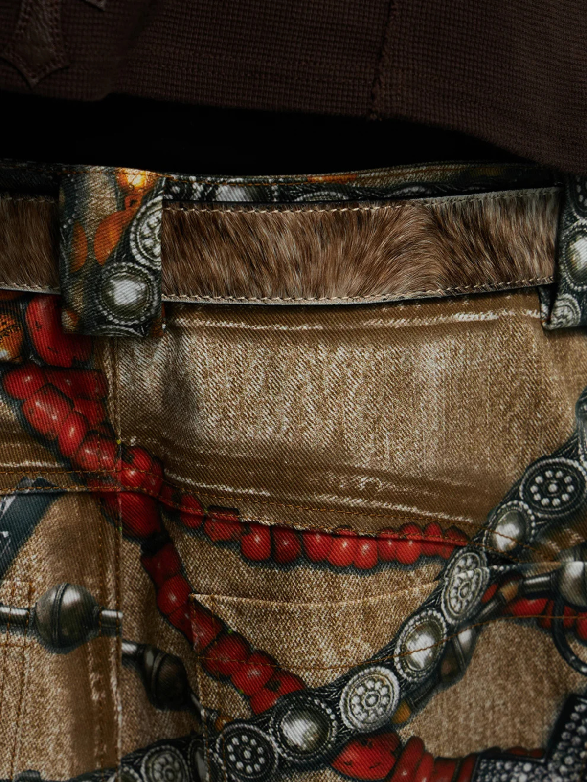 Brown Horse Hair Honeysuckle Belt