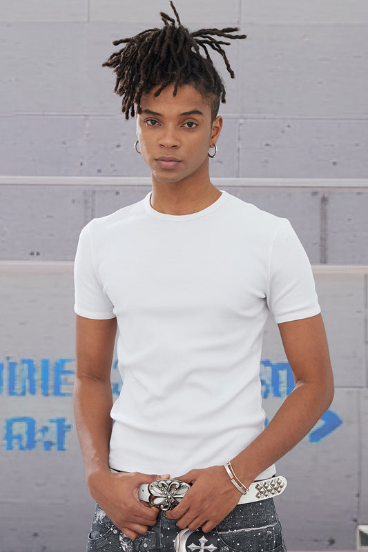Essential Ribbed Slim-Fit T-Shirt