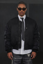 Graffiti Embroidered Huge Arms Bomber