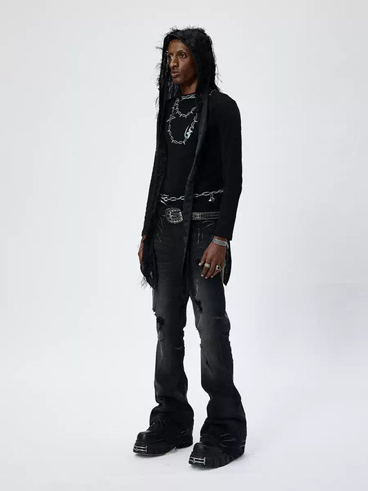 Rough Stretch Flared Jeans