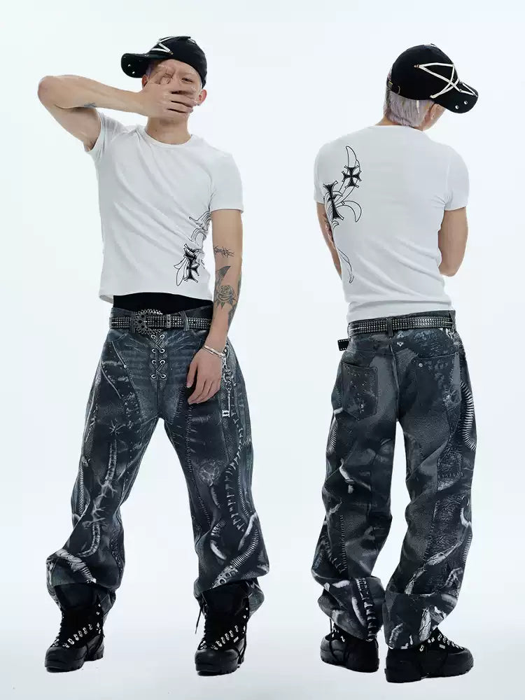VENOM Alien Pipeline Waxed Print Pants