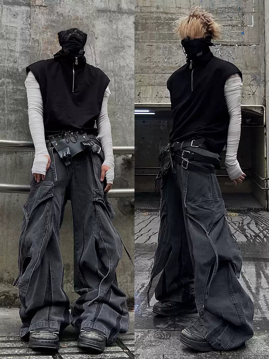 Multi-Layered Deconstructed Cargo Jeans