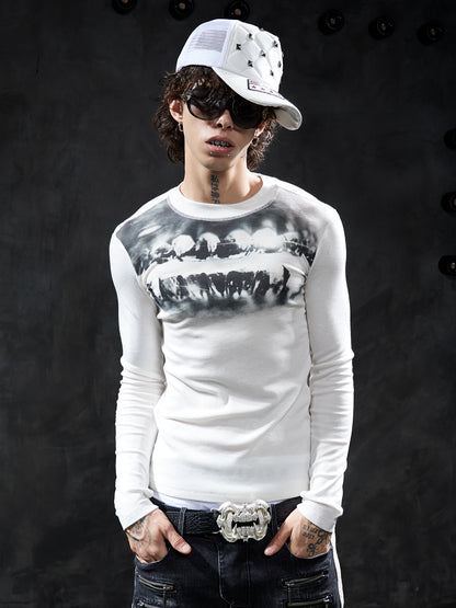Grillz Graphic Slim-Fit Long-Sleeve Tee