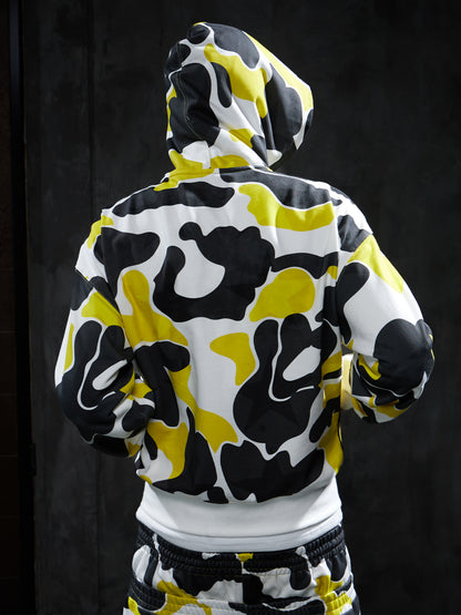 Star Camo Face Mask Zip-Up Hoodie