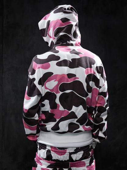Star Camo Face Mask Zip-Up Hoodie