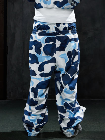 Star Camo Double-Waist Baggy Sweatpants