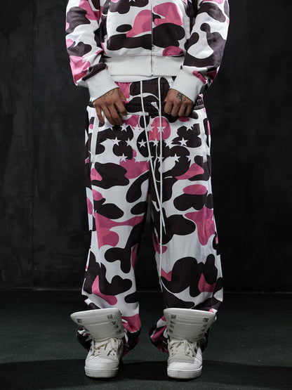 Star Camo Double-Waist Baggy Sweatpants