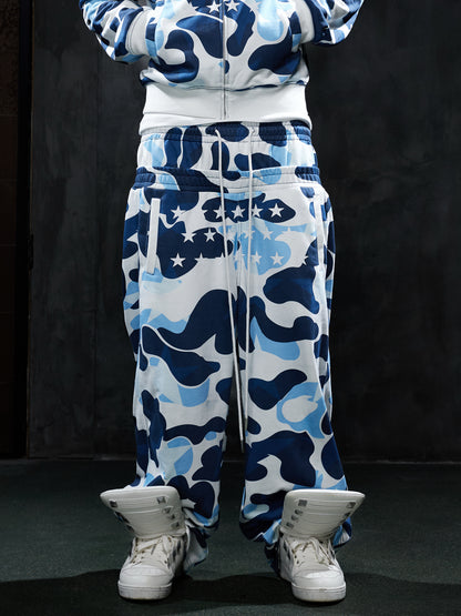 Star Camo Double-Waist Baggy Sweatpants