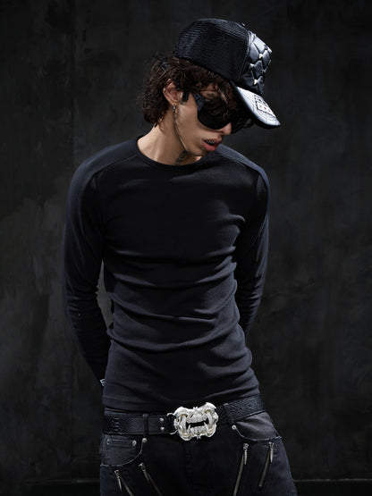 Essential Ribbed Slim-Fit Long-Sleeve Tee