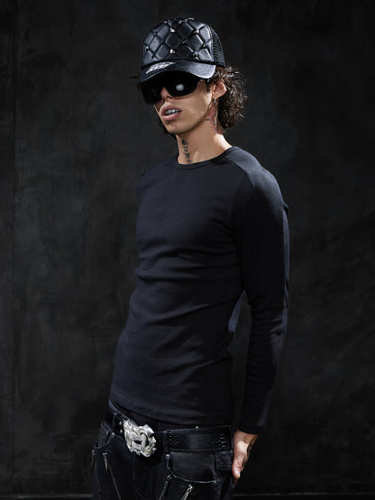Essential Ribbed Slim-Fit Long-Sleeve Tee