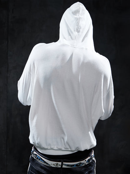 Sheer Lightweight Oversized Drop-Shoulder Hoodie