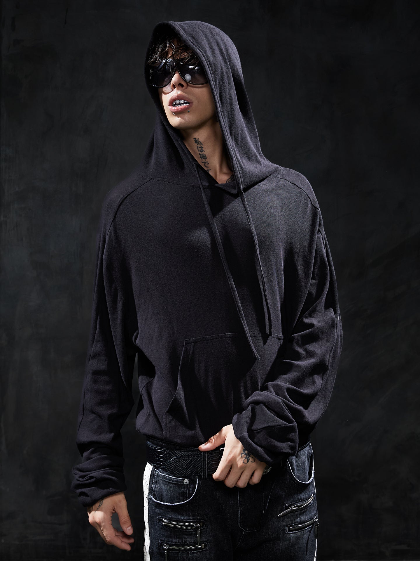 Sheer Lightweight Oversized Drop-Shoulder Hoodie