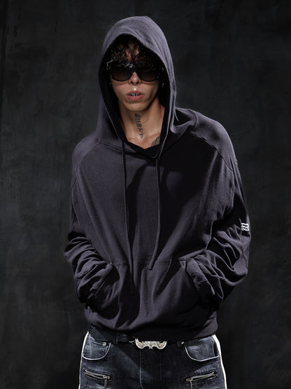 Sheer Lightweight Oversized Drop-Shoulder Hoodie