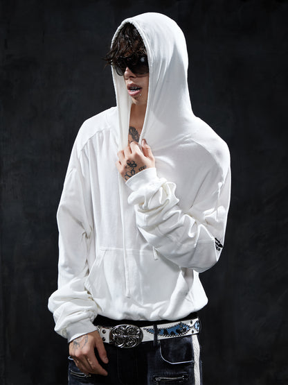 Sheer Lightweight Oversized Drop-Shoulder Hoodie
