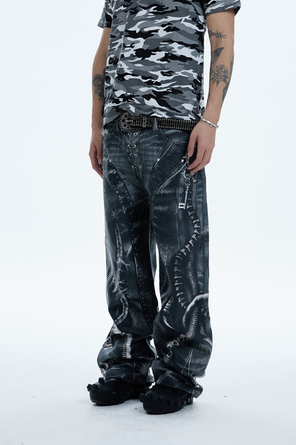 VENOM Alien Pipeline Waxed Print Pants