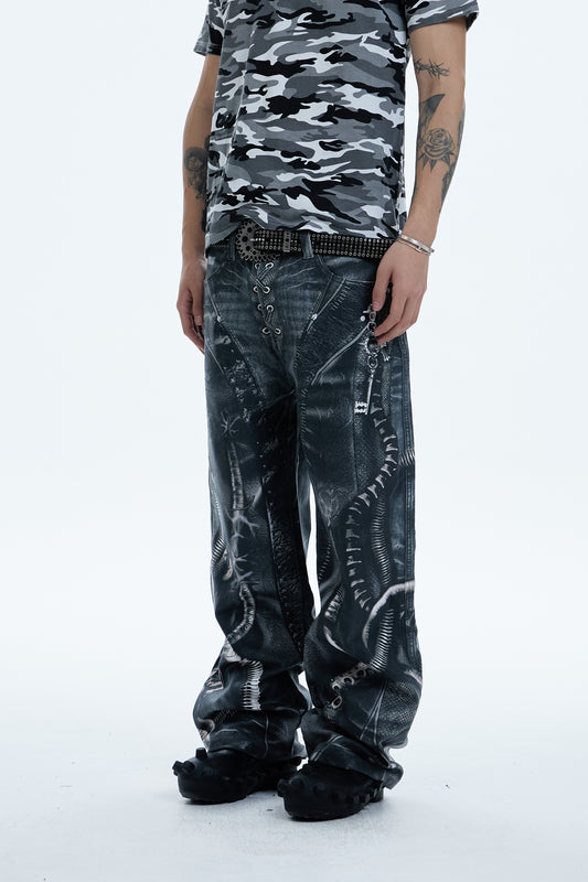 VENOM Alien Pipeline Waxed Print Pants
