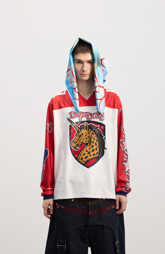 Leopard-horse drill hockey uniform