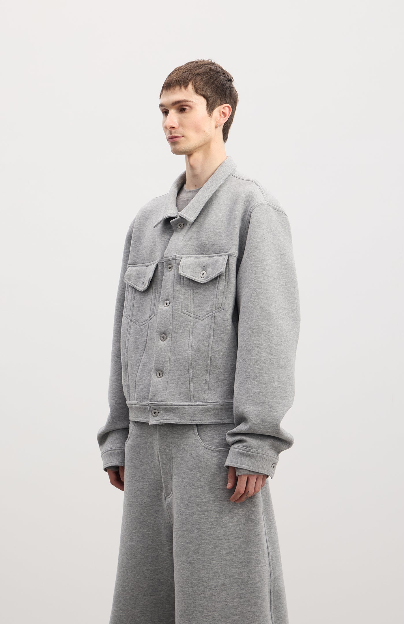 Essential | Wool-Blend Boxy Cropped Jacket