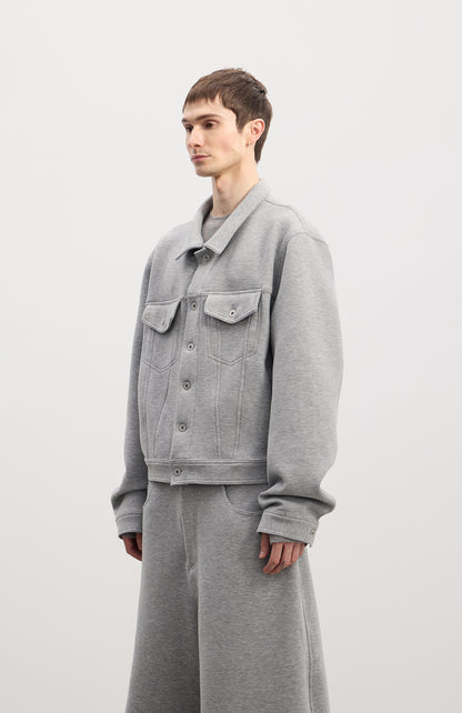 Essential | Wool-Blend Boxy Cropped Jacket