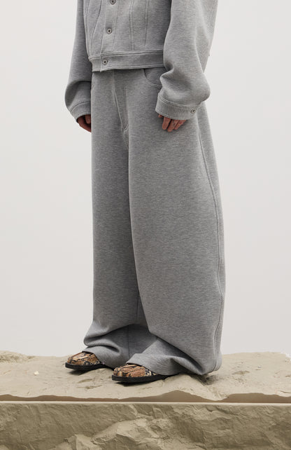 Essential | Curved Blade Wool Baggy Sweatpants