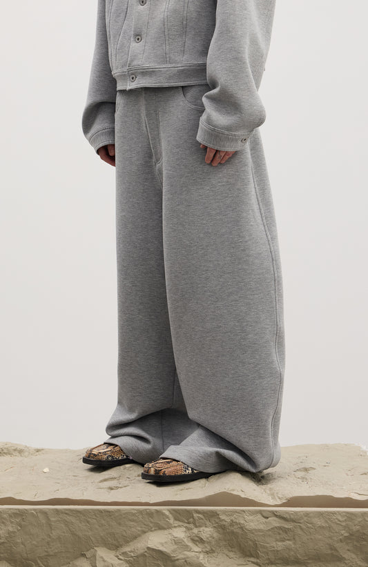 Essential | Curved Blade Wool Baggy Sweatpants