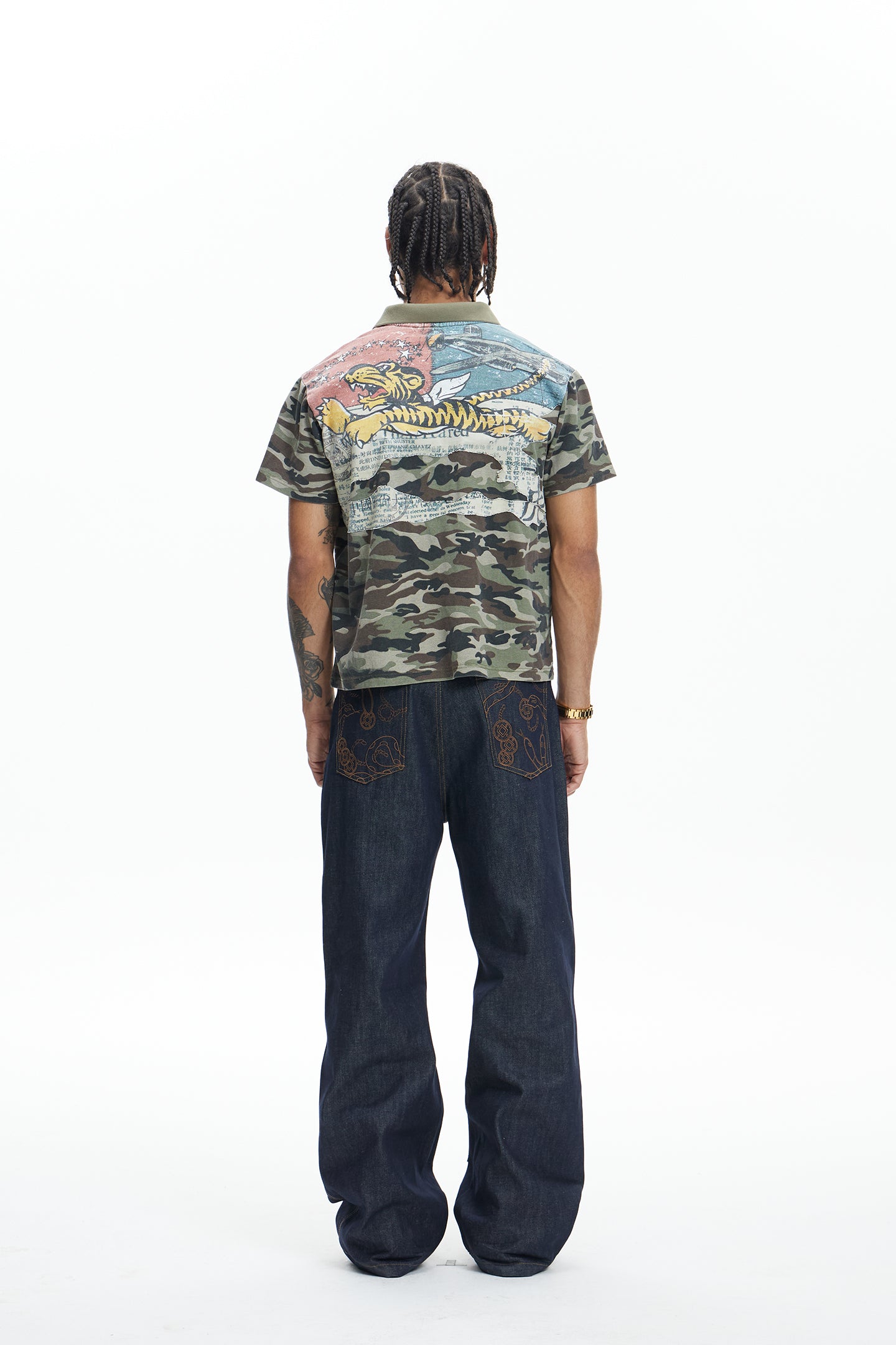 Serpent Weave Raw Denim Logger Pants