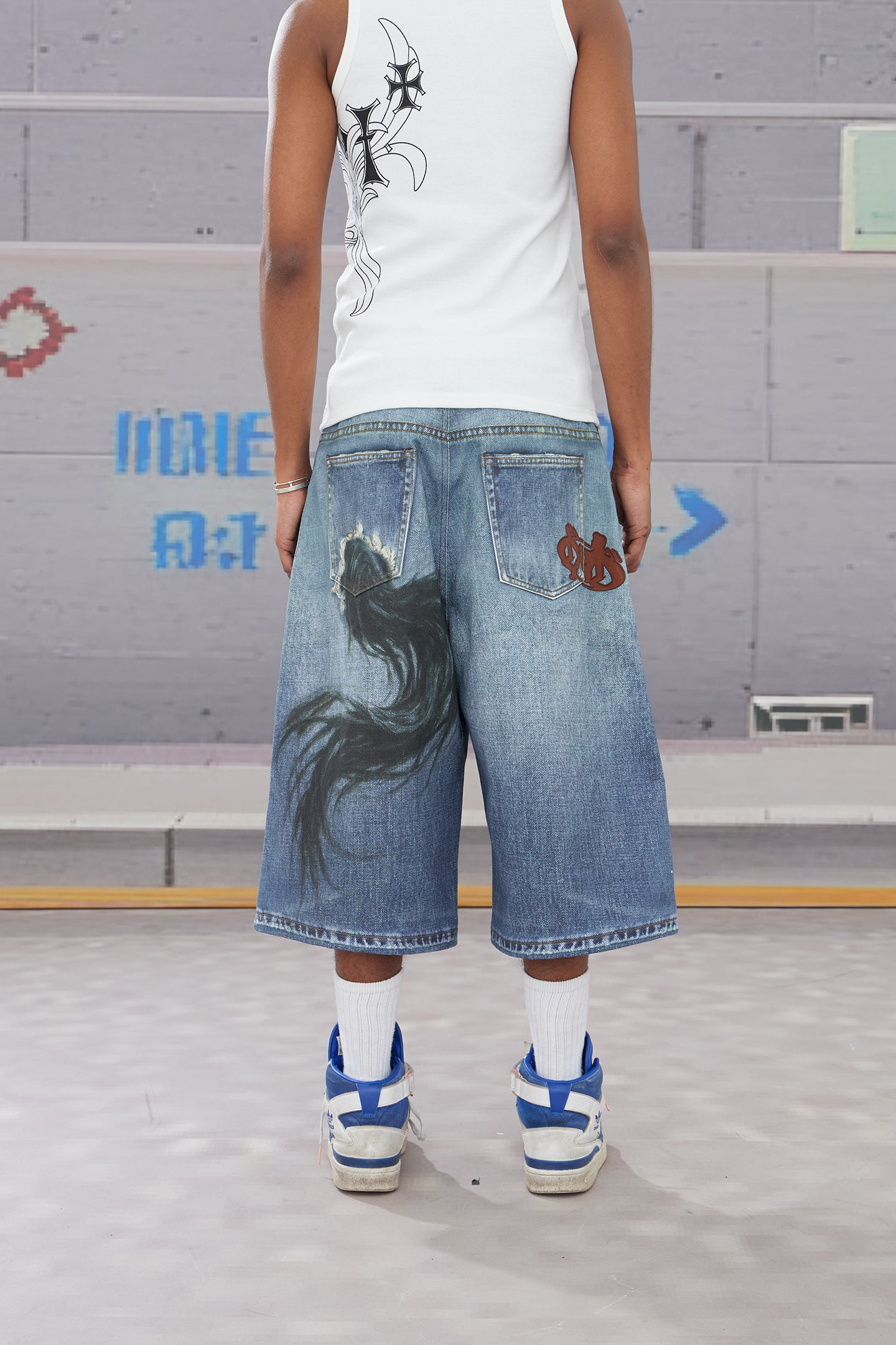 Heavenly Stampede Airbrushed 3/4 Pants
