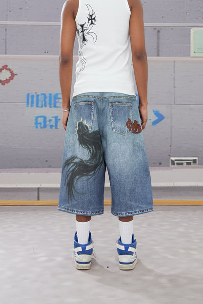 Heavenly Stampede Airbrushed 3/4 Pants