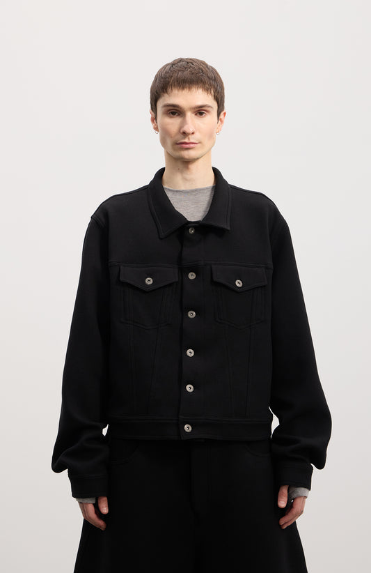 Essential | Wool-Blend Boxy Cropped Jacket