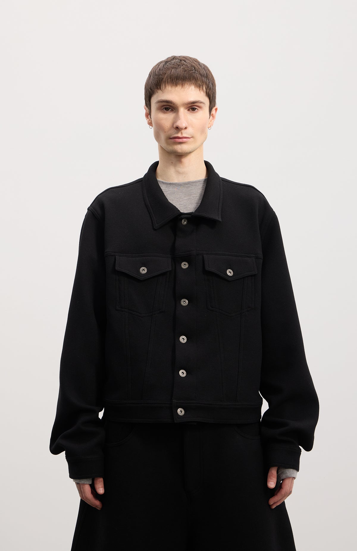 Essential | Wool-Blend Boxy Cropped Jacket