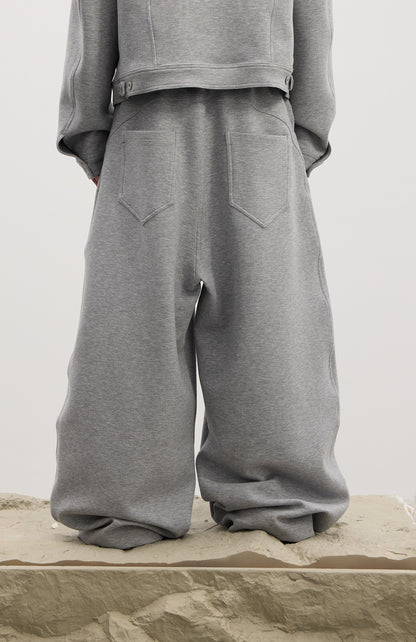 Essential | Curved Blade Wool Baggy Sweatpants