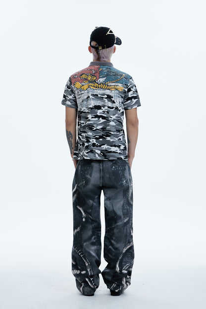 VENOM Alien Pipeline Waxed Print Pants
