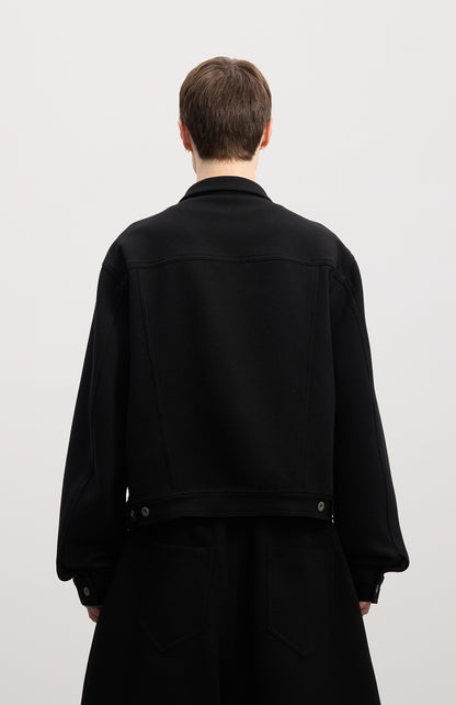 Essential | Wool-Blend Boxy Cropped Jacket