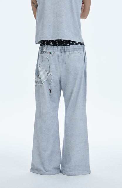 PLAY “D”oy Double-Waist Bikini&Doll Charm Graphic Cotton Baggy Pants